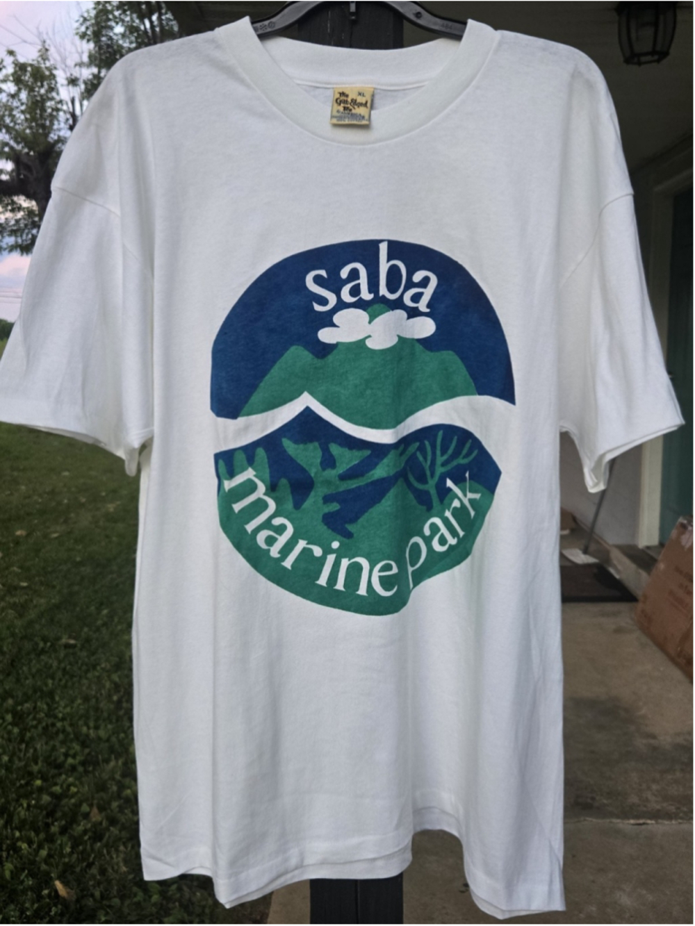 Vintage Saba Marine Park T Shirt XL White America Project Gilt Edged Single...